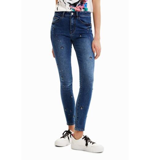 Dámské jeans DESIGUAL MICKEY 5053 BLUE - DESIGUAL - 23SWDD63 5053 DENIM MICKEY