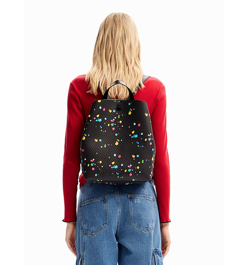 Dámský batůžek DESIGUAL SPLATTER23 SUMY 2000 BLACK - DESIGUAL - 23WAKP11 2000 BACK SPLATTER23 SUMY