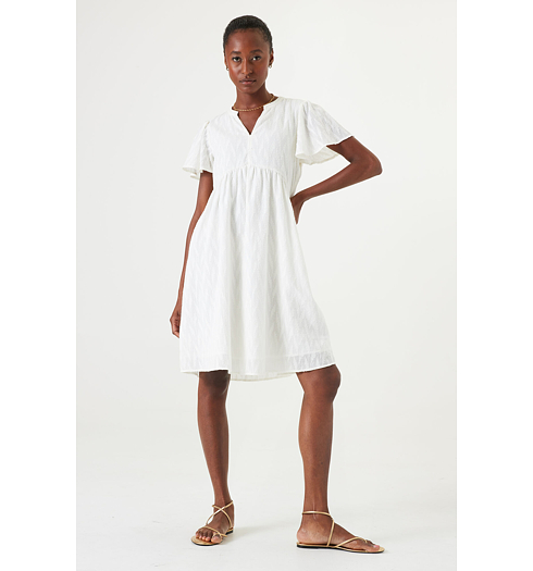 Dámské šaty GARCIA R40281 53 ladies dress 53 off white - GARCIA - R40281 53 ladies dress