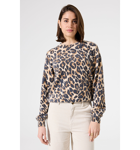 Dámský svetr GARCIA H50044 912 ladies pullover 912 almond - GARCIA - H50044 912 ladies pullover
