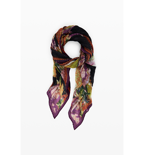 Dámský šátek DESIGUAL 25WAWA04 3045 FOU BIRD LACROIX 3045 RED - DESIGUAL - 25WAWA04 3045 FOU BIRD LACROIX