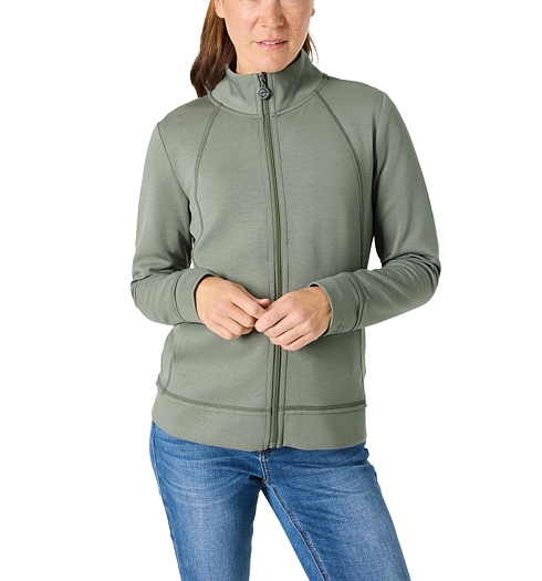 Dámská mikina TIMEZONE Stand-up Collar Sweatjacket Zelená - Timezone - 18-10280-01-5006 4738 Stand-up Collar Sweatjacket