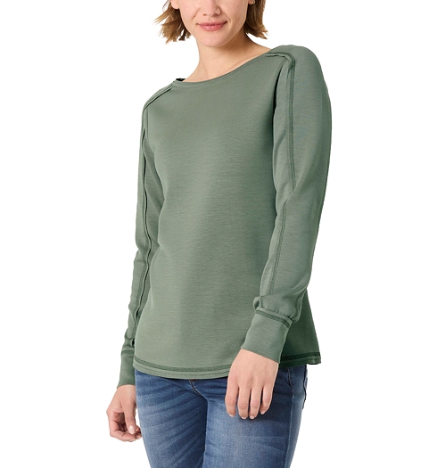Dámská mikina TIMEZONE Boat Neck Sweatshirt Zelená - Timezone - 18-10273-00-5006 4738 Boat Neck Sweatshirt