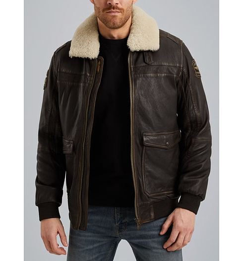 Pánská kožená bunda PME LEGEND SNOWPROP LEATHER Hnědá - PME LEGEND - PLJ2509703 9127 SNOWPROP LEATHER JACKET