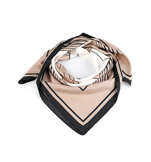 KERBO Šátek Béžová - KERBO - Šátek 117 2 saténový 90x90