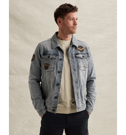 Pánská jeans bunda PME LEGEND SUMMER BLUE TONE DENIM Modrá - PME LEGEND - PDJ2602704 SBT DENIM JACKET SUMMER BLUE TONE