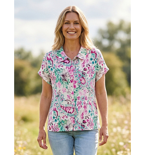 Dámská halenka HAJO D Bluse Schulter Multicolor - HAJO - 10831 544 D Bluse Schulter