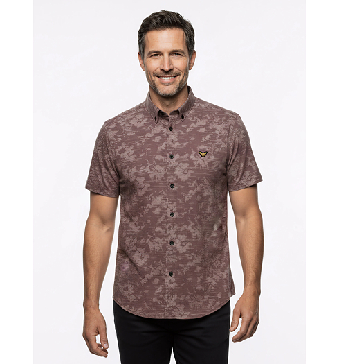 Pánská košile PME LEGEND Short Sleeve Shirt Aop On Růžová - PME LEGEND - PSIS2603254 4323 Short Sleeve Shirt Aop On Jersey Pique