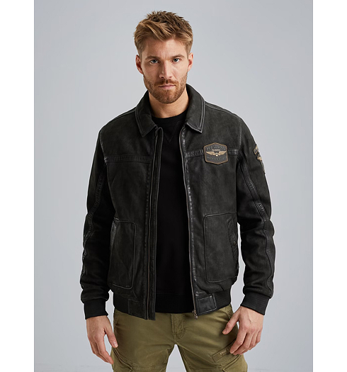 Pánská kožená bunda PME LEGEND PLJ2502700 9070 Flight jacket SUMMER HUDSON Sheep VSQM 9070 - PME LEGEND - PLJ2502700 9070 Flight jacket SUMMER HUDSON Sheep VSQM