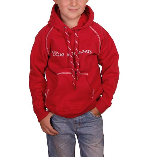 FIVE SEASONS HOODIE 814 červená - Five seasons - 37233-814 HOOD TOP