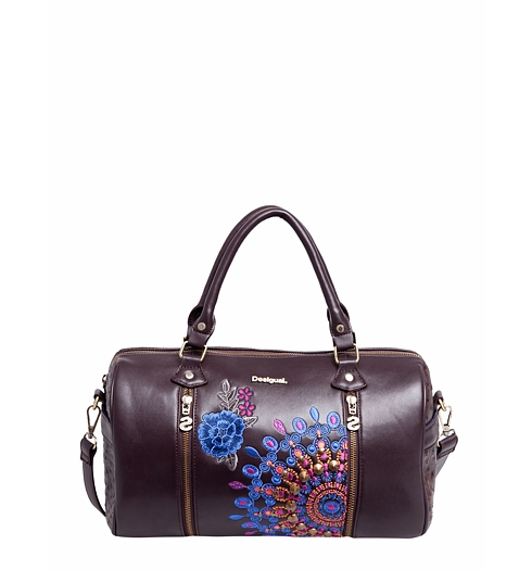 Dámská kabelka DESIGUAL BOLS SIDNEY MOONFLOW 6057 brown boho - DESIGUAL - 57X51X8 6057 BOLS SIDNEY MOONFLOW