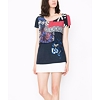 Dámské triko DESIGUAL TS_SEX 5000 NAVY - DESIGUAL - 61T26F1 5000 TS_SEX