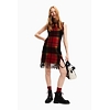 Dámské šaty DESIGUAL ELSA 3007 BURGUNDY - DESIGUAL - 22WWVW25 3007 VEST_ELSA