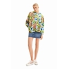 Dámská mikina DESIGUAL BUGS FLOWERS 4004 GREEN - DESIGUAL - 23SWSK22 4004 SWEAT BUGS FLOWERS