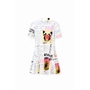 Dámské šaty DESIGUAL NEWSPAPER 1000 WHITE - DESIGUAL - 23SWVK46 1000 VEST NEWSPAPER