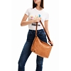 Dámská kabelka DESIGUAL LOGORAMA LEATHER DOVER 6002 BROWN - DESIGUAL - 23SAXL01 6002 BOLS LOGORAMA LEATHER DOVE