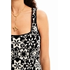 Dámské šaty DESIGUAL VEST_DAISIES 2000 BLACK - DESIGUAL - 23SWVF01 2000 VEST_DAISIES