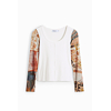 Dámské triko DESIGUAL AMARA Bílá - DESIGUAL - 25WWTK31 1001 TS AMARA