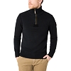 Pánský svetr TIMEZONE Heavy Knit Seamans Troyer Černá
