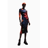 Dámské šaty DESIGUAL GRANDFLOWER 2000 NEGRO - DESIGUAL - 22WWVK07 2000 VEST_GRANDFLOWER