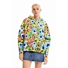 Dámská mikina DESIGUAL BUGS FLOWERS 4004 GREEN - DESIGUAL - 23SWSK22 4004 SWEAT BUGS FLOWERS