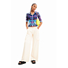 Dámská halenka DESIGUAL LUA-LACROIX 5036 BLUE - DESIGUAL - 23SWTKBW 5036 TS LUA-LACROIX
