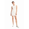 Dámské šaty DESIGUAL DENVER 1001 WHITE - DESIGUAL - 23WWVKAA 1001 VEST DENVER