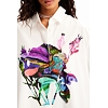 Dámská košile DESIGUAL ROSE- LACROIX 1000 WHITE - DESIGUAL - 23WWCW31 1000 CAM ROSE- LACROIX