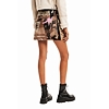 Dámská sukně DESIGUAL PAPIER 2000 BLACK - DESIGUAL - 23WWFW15 2000 FAL PAPIER