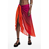 Dámský šátek DESIGUAL 25SAWA16 7002 PAREO DEGRADATE FALDA PAREO 7002 ORANGE