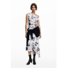 Dámské triko DESIGUAL 25WWTK10 1000 TS BREAKING NEWS 1000 WHITE - DESIGUAL - 25WWTK10 1000 TS BREAKING NEWS