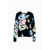 Dámský svetr DESIGUAL 25WWJF46 5025 JERS NENUFAR LACROIX 5025 BLUE - DESIGUAL - 25WWJF46 5025 JERS NENUFAR LACROIX