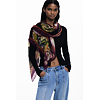 Dámský šátek DESIGUAL 25WAWA04 3045 FOU BIRD LACROIX 3045 RED - DESIGUAL - 25WAWA04 3045 FOU BIRD LACROIX