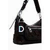 Dámská kabelka DESIGUAL 25WAXPB9 6009 BAG STENCIL FLOWER MEDELLIN MINI CHOCO 6009 BROWN - DESIGUAL - 25WAXPB9 6009 BAG STENCIL FLOWER MEDELLIN MINI CHOCO