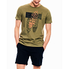 Pánské triko GARCIA T-shirt 1808 Washed Army