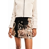 Dámská sukně DESIGUAL PAPIER 2000 BLACK - DESIGUAL - 23WWFW15 2000 FAL PAPIER