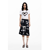 Dámské triko DESIGUAL 25WWTK04 1000 TS LETTER CORE 1000 WHITE - DESIGUAL - 25WWTK04 1000 TS LETTER CORE