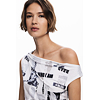 Dámské triko DESIGUAL 25WWTK10 1000 TS BREAKING NEWS 1000 WHITE - DESIGUAL - 25WWTK10 1000 TS BREAKING NEWS