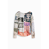 Dámské triko DESIGUAL 25WWTK33 9019 TS LIMBANI 9019 MATERIAL FINISHES - DESIGUAL - 25WWTK33 9019 TS LIMBANI