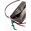 Dámská kabelka DESIGUAL 25WAXPAQ 9225 BAG HALF LOGO TROKEL DARK SILVER 9225 MATERIAL FINISHES - DESIGUAL - 25WAXPAQ 9225 BAG HALF LOGO TROKEL DARK SILVER