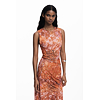 Dámské zimní šaty DESIGUAL LUA Oranžová - DESIGUAL - 25WWVK26 6000 VEST LUA