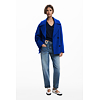 Dámský fashion kabát DESIGUAL SHORTCOLOR Modrá - DESIGUAL - 25WWEW11 5036 COAT SHORTCOLOR