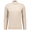 Pánský svetr RAGMAN Roll neck cable Béžová - Ragman - 746270 820 Roll neck cable