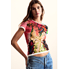 Dámské triko DESIGUAL BUGS Multicolor - DESIGUAL - 26SWTK27 9019 TS BUGS LACROIX