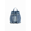 Dámský batůžek DESIGUAL HALF LOGO DENIM LUENA MINI Modrá - DESIGUAL - 26SAKD07 5005 BACK HALF LOGO DENIM LUENA MINI