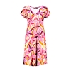Dámské letní šaty Geisha Dress v-neck AOP Růžová - Geisha - 67154-60 JUNE 380 Dress v-neck short jersey AOP
