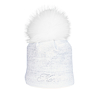 Dámská zimní čepice KERBO W SILV 001 bílá+stříbrné vlákno