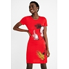 Dámské šaty DESIGUAL MICKEY 3036 ROJO CLAVEL - DESIGUAL - 21SWVKAY 3036 VEST_MICKEY