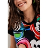 Dámské triko DESIGUAL MICKEY MARBLES 2000 NEGRO - DESIGUAL - 22SWTKAP 2000 TS_MICKEY MARBLES