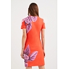 Dámské šaty DESIGUAL LUZ 7041 NARANJA FUERTE - DESIGUAL - 22SWVK60 7041 VEST_LUZ